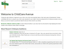 Tablet Screenshot of childcareavenue.com
